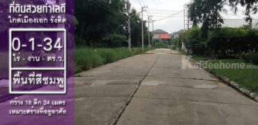 ขายที่ดินเมืองเอก รังสิต ราคาเบา แปลงสวย