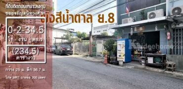 ขายที่ดินรูปแปลงสวย 234 ตร.ว. จรัญสนิทวงศ์ 91 ใกล้โรงพยาบาลยันฮี
