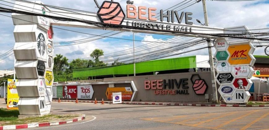 ให้เช่าพื้นที่การค้าโครงการ Beehive เมืองทองธานี 64.14 ตรม. ชั้นที่ 1 ติดท็อปส์ ซูเปอร์มาร์เก็ตและเคเอฟซี