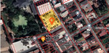 ขาย ที่ดิน พัฒนาการ 32 แปลงมุม รูปทรงสี่เหลี่ยมผืนผ้า สวยมาก