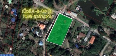 ขายที่ดิน อยุธยา คลองสระบัว 1-2-80 ไร่ แปลงมุม ถมแล้ว ที่ดินราชพัสดุ ใกล้บึงศูนย์บริการประชาชนและลานออกกำลังกาย