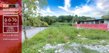 ขายที่ดิน บ้านกลาง ปทุมธานี นนทบุรี 70 ตร.ว. รูปแปลงมุม ราคาถูก