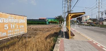 ขายที่ดินถมเเล้ว ติดถนนบางกรวยไทรน้อย เยื้องอบต ตรวละ 35,000.- เจ้าของขายเอง โทร. 081-6125663