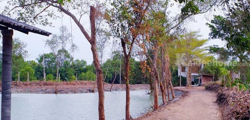 ขายที่ดินริมน้ำ เมืองสมุทรสาคร ต.นางตะเคียน ใกล้กรุงเทพ ที่ดินติดน้ำ 3 ไร่ ติดคลองแม่กลอง ที่คุ้งน้ำ วิวโค้งน้ำสวย ติดถนนลาดยางสะดวก ไม่เปลี่ยว ใกล้ตลาดน้ำท่าคา ตลาดน้ำอัมพวา 087-9074045