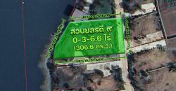 ขายที่ดิน ริมน้ำ นครปฐม ติดบึงหน้ากว้าง 30เมตร เนื้อที่ 306.6 ตารางวา น้ำไฟพร้อม รวมโอน