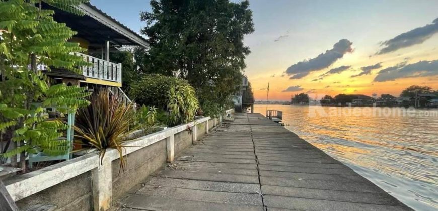 ขายบ้านที่ดินติดแม่น้ำเจ้าพระยา ปากเกร็ด นนทบุรี (ตรงข้ามเกาะเกร็ด) บ้านริมน้ำเจ้าพระยา 1 ไร่ ที่หน้ากว้างติดน้ำสวยมาก ใกล้ห้าแยกปากเกร็ด แจ้งวัฒนะ หลักสี่ ติวานนท์ ใกล้สนามบินน้ำ ศูนย์ราชการ 087-9074045