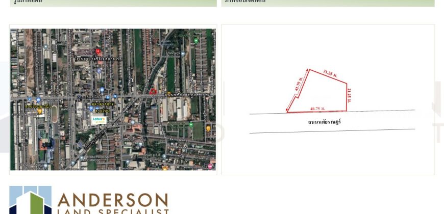 ที่ดินถนนสายไหม-ถนนหทัยราษฎร์ เนื้อที่ 0-2-26.2ไร่ 226.2 ตารางวา)