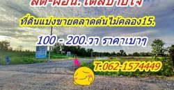 สดผ่อน สบายใจที่ดิน แบ่งขาย ตลาดต้นไม้คลอง15 ราคาเบา T.062-1574449