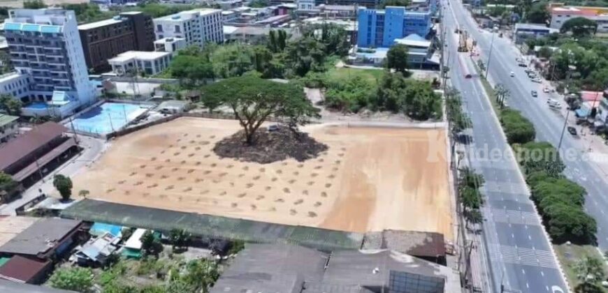 ขายที่ดินพัทยาเหนือย่านธุรกิจ ติดถนนสุขุมวิท พื้นที่สีแดง