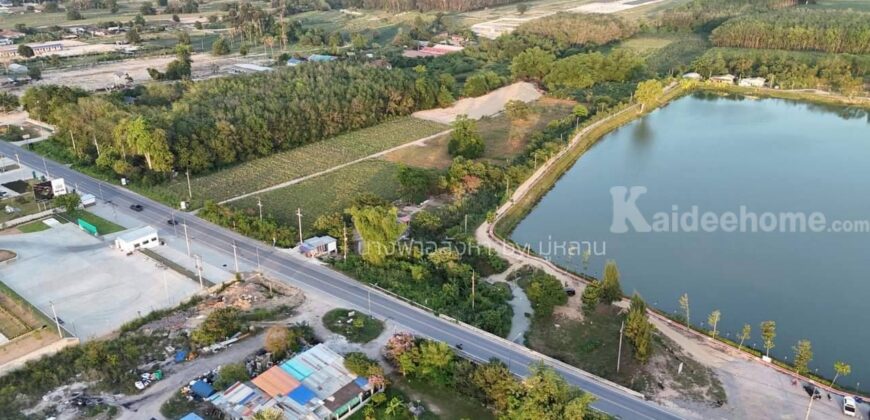 ขายที่ดิน ซอย 9 -นิคมพัฒนา-ระยอง  ติดถนน พื้นที่ม่วงลาย