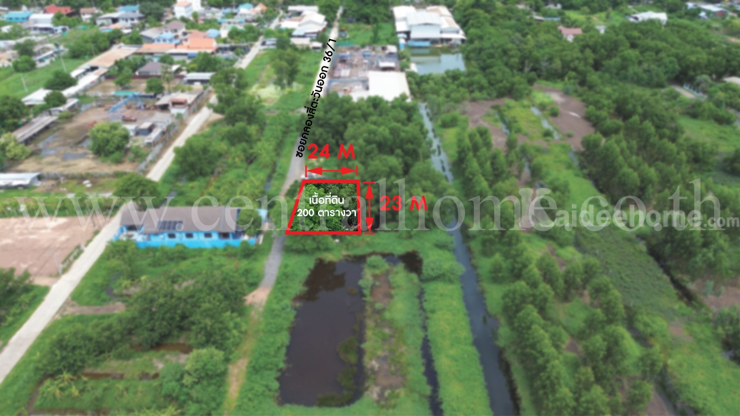 ที่ดินเปล่า ซอยคลองสี่่ตะวันออก 36/1 ปทุมธานี
