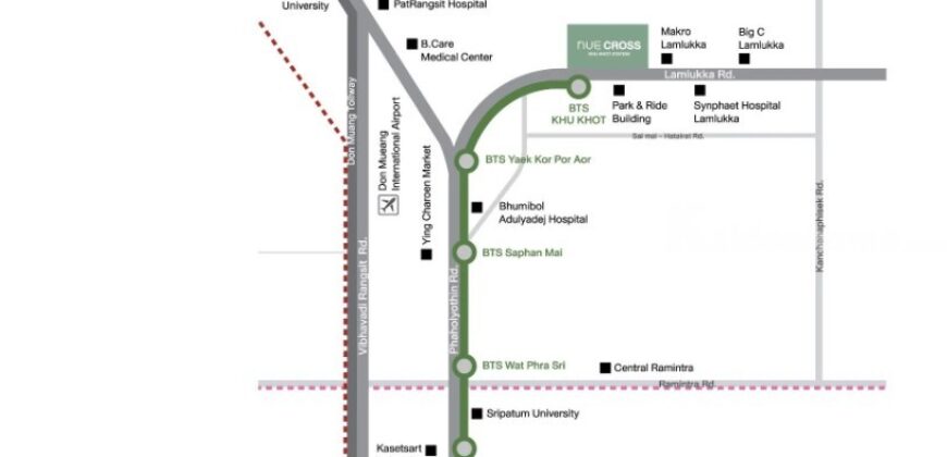 ให้เช่า คอนโด นิว ครอส คูคต สเตชัน NUE Cross Khu Kot Station
