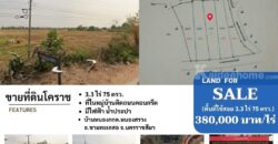 0863771698 ขายที่ดิน โคราช 3 ไร่ 3 งาน 75 ตรว. ที่ในหมู่บ้านติดถนน มีไฟฟ้าน้ำประปา