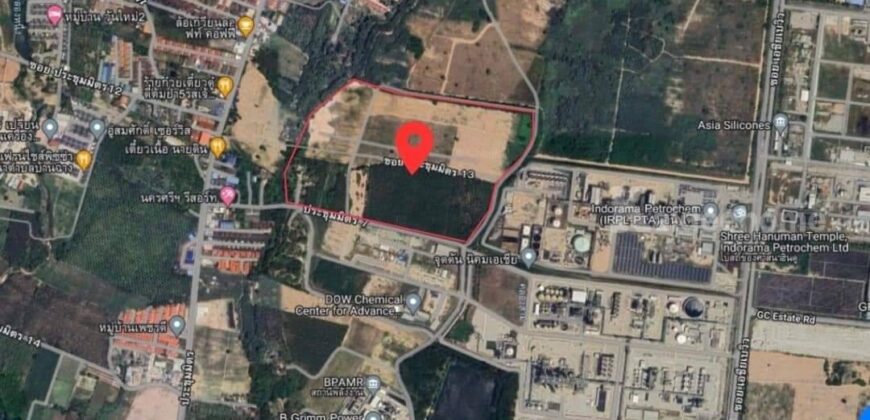 ขายที่ดินสวย ทำเลงาม เหมาะทำโรงงานพิกัด เนินกะปรอก-บ้านฉาง