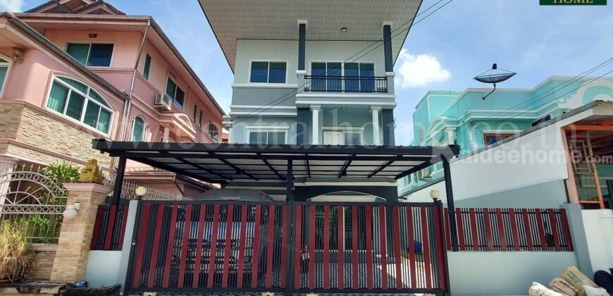 บ้านเดี่ยว 3 ชั้น หมู่บ้าน สินธร รังสิต-ปทุมธานี ตกแต่งใหม่พร้อมอยู่