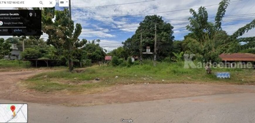 ขายที่ดิน สวยทำเลทอง เมืองหนองคาย ใกล้วัดสามัคคี ทำเลดี อยู่ในแหล่งชุมชน ติดถนนสี่เลน หนองคาย-โพยพิสัย โทร 089-442-9279