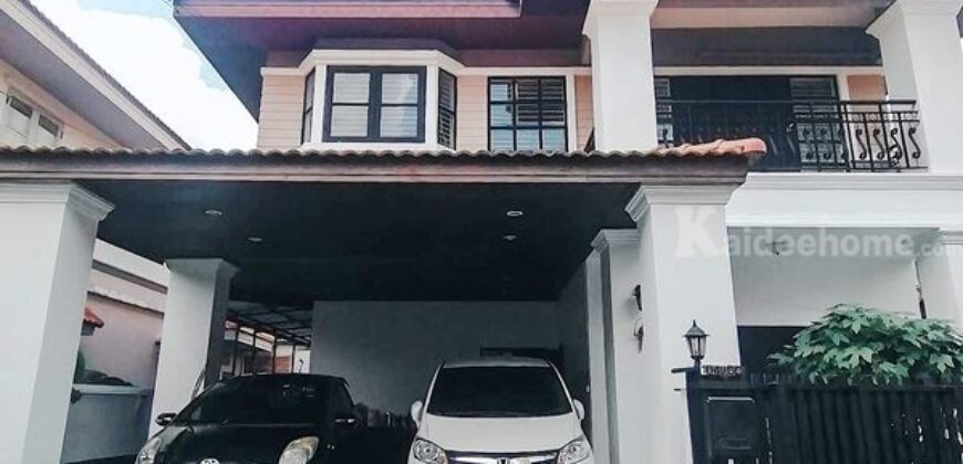 ขายบ้าน 2 ชั้น หมู่บ้านศรีกาญจน์ พาร์ควิว สรงประภา-ดอนเมือง 4 ห้องนอน เฟอร์นิเจอร์+บิ้วอิน พร้อมอยู่ โทร 066-145-9935