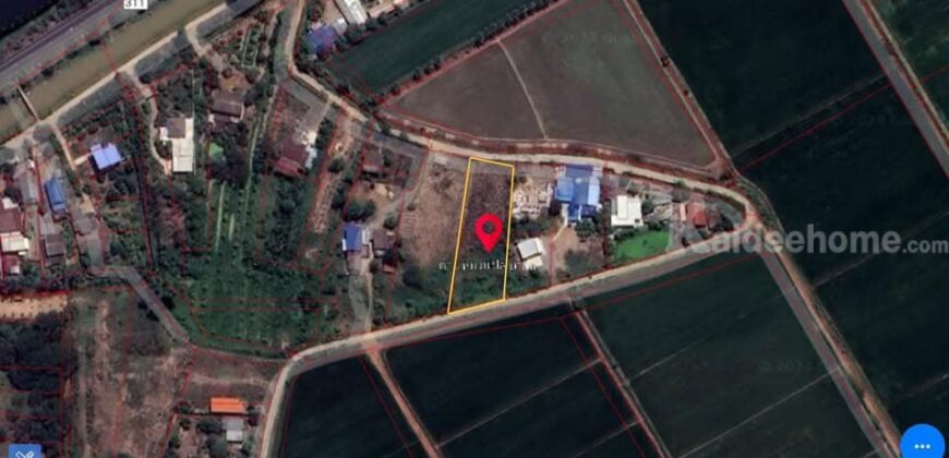 ขายที่ดินเปล่า บรรยากาศดี ล้อมรอบด้วยทุ่งนา ต.บางหลวง อ.สรรพยา จ.ชัยนาท