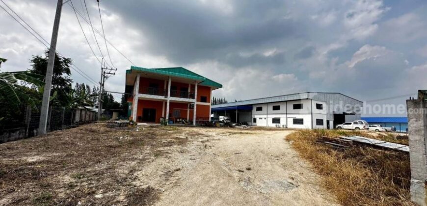 ขายที่ดินทำเลดีพร้อมโกดัง พื้นที่ 1 ไร่ 2 งาน 8 ตรว นิคมพัฒนา ระยอง