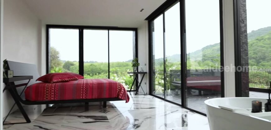 ขายบ้านเขาใหญ่ 1 ไร่ บ้านตากอากาศ วิวภูเขาสวยมาก ตกแต่งพร้อมอยู่ บ้านสวยมาก ออกแบบลงตัวสุด บ้านวิวเขาหลังใหญ่ 4 ห้องนอน 5 ห้องน้ำ ปากช่อง นครราชสีมา House Khaoyai for sale 087-9074045