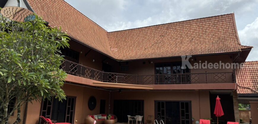 ขายบ้านเดี่ยวพัทยา บางละมุง ชลบุรี บ้านลานนาหลังใหญ่พร้อมสระว่าย ที่ดิน 303 ตร.ว 5 ห้องนอน บ้านสวยหรูพร้อมอยู่ในโครงการหมู่บ้านส่วนตัว Pattaya Detached house with Private swimming pool sale 087-9074045