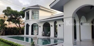 ให้เช่าบ้านหลังใหญ่ 2.5 ชั้น สไตล์โคโลเนียล พร้อมสระว่ายน้ำ กลางสวนร่มรื่น โซนต้นพระราม2 เฟอร์นิเจอร์ครบ พร้อมเข้าอยู่