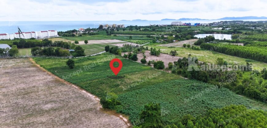 ขายที่ดินเปล่าใกล้ทะเล โลเคชั่นดี หาดพยูน บ้านฉาง ระยอง