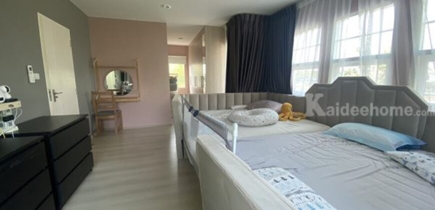 ให้เช่าบ้าน หมู่บ้านพฤกษ์ลดา ประชาอุทิศ 90 หลังมุม เฟอร์ครบ สนามกว้าง หลังใหญ่ที่สุดใน 4 โซนใหม่ โทร 0633659464