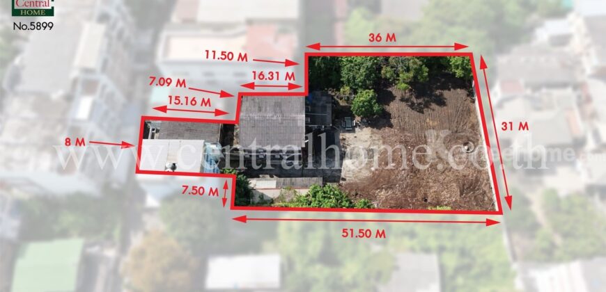 ที่ดินเปล่า 385 ตารางวา ซ.กรุงธนบุรี 1 ใกล้สถานีรถไฟฟ้า BTS สถานีวงเวียนใหญ่ เพียง 150 เมตร