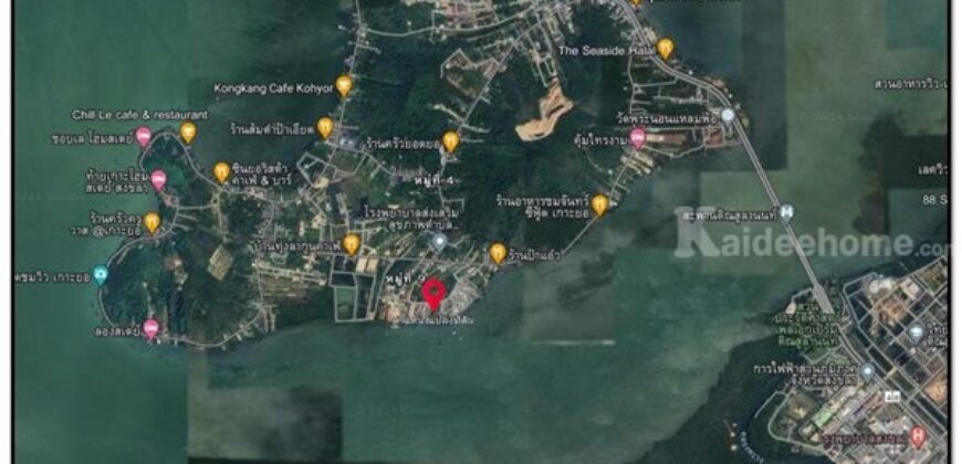 ขายที่ดิน ติดทะเล เกาะยอ อ.เมืองสงขลา 3-2-67.8 ไร่ อยู่ในย่านชุมชน ใกล้วัดท้ายยอ โทร 0632897879