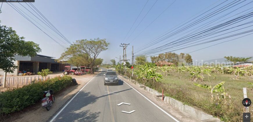 ที่ดิน 400 ตรว. อยู่ ติด ถนนใหญ่ หมู่ที่ 6 ต.เวียง อ.พร้าว จ.เชียงใหม่ ขนาดที่ดิน กว้าง 56 ม ยาว 30 ม