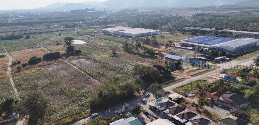 ขายที่ดินสวยทำเลดีติดถนนซอยนิคมสาย11 นิคมพัฒนา ระยอง