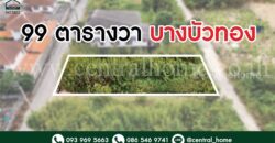 ที่ดิน ถมแล้ว บางบัวทอง นนทบุรี ติดถนนทั้งด้านหน้าและหลัง