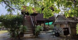 บ้านเรือนไทย สวยท่ามกลางธรรมชาติ บรรยากาศร่มรื่น วิวภูเขา บนพื้นที่ 1 ไร่ อู่ทอง สุพรรณบุรี