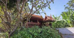 บ้านเรือนไทย สวยท่ามกลางธรรมชาติ บรรยากาศร่มรื่น วิวภูเขา บนพื้นที่ 1 ไร่ อู่ทอง สุพรรณบุรี