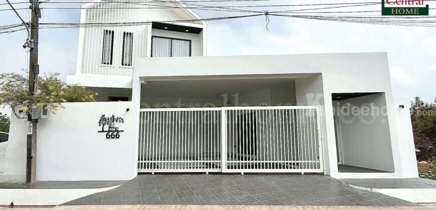 บ้านเดี่ยว สไตล์นอร์ดิก หมู่บ้าน นครินทร์การ์เด้น สร้างใหม่ พร้อมตกแต่ง