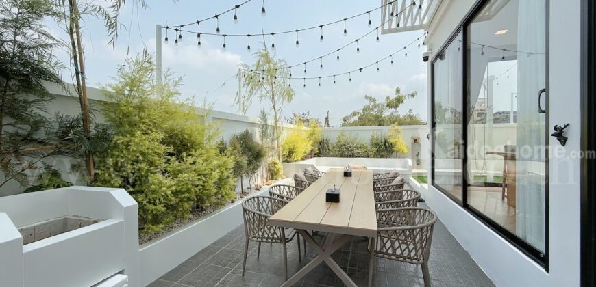 บ้านเดี่ยว สไตล์นอร์ดิก หมู่บ้าน นครินทร์การ์เด้น สร้างใหม่ พร้อมตกแต่ง