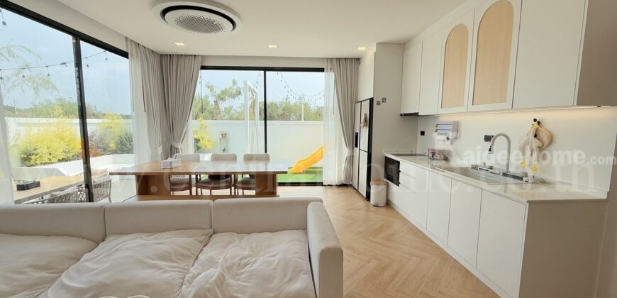 บ้านเดี่ยว สไตล์นอร์ดิก หมู่บ้าน นครินทร์การ์เด้น สร้างใหม่ พร้อมตกแต่ง