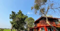 ขายที่ดินพร้อมบ้าน 2หลัง นครปฐม ริมแม่น้ำท่าจีน บรรยากาศร่มรื่น เดินทาง จากกรุงเทพประมาณ 1 ชม. โทร 085-261-9111