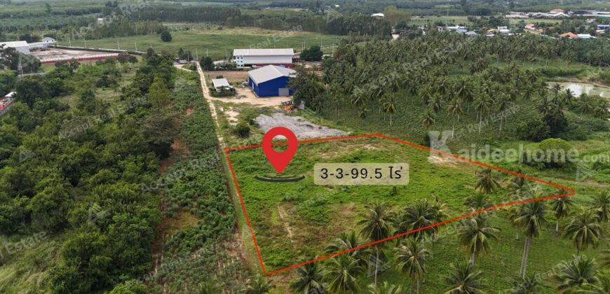 ขายที่ดินเปล่า บ้านฉาง ระยอง เหมาะแก่การลงทุน 3-3-99.5 ไร่