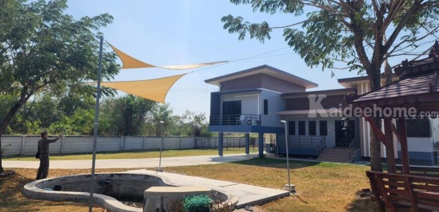 ขายบ้าน อ.บ้านโพธิ์ จ.ฉะเชิงเทรา สวย สไตล์ Modern มีพื้นที่รอบบ้านกว้าง