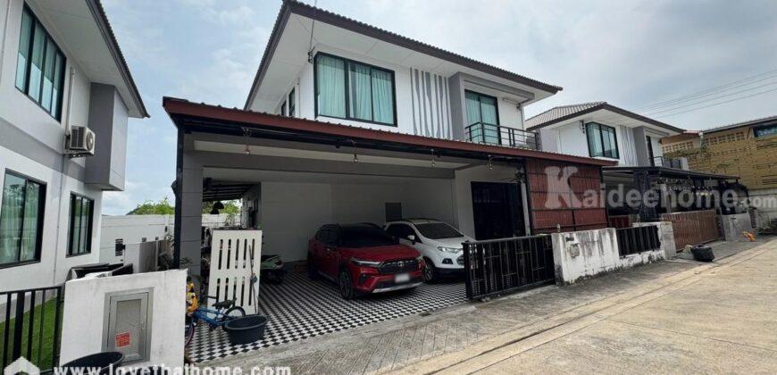 ขายบ้านเดี่ยว 2 ชั้น หมู่บ้านเดอะพราวไรส์ พระราม2-พันท้ายนรสิงห์ ถนนพระราม2 พื้นที่ 54.6 ตรว. ราคาถูกที่สุดในโครงการ ใกล้ตลาดมหาชัยเมืองใหม่