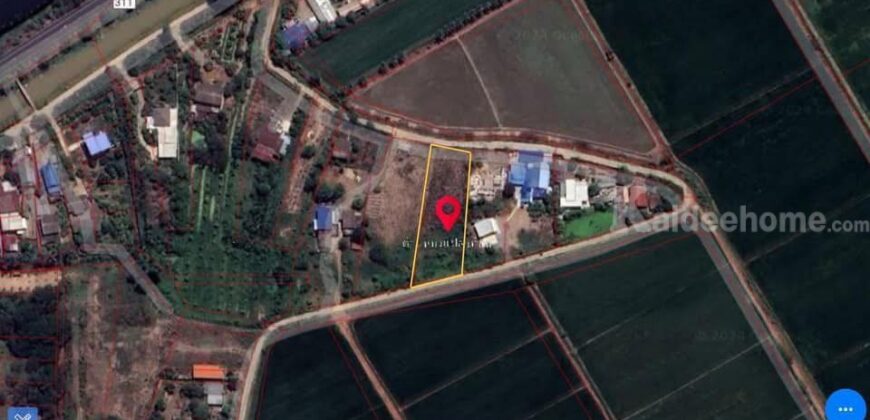ที่ดินเปล่าล้อมรอบด้วยทุ่งนา บรรยากาศสุดฟิน อ.สรรพยา จ.ชัยนาท