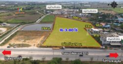 💥ขายที่ดินติดถนนมาลัยแมน 16 ไร่ 3 งาน 80 ตรว. หน้ากว้าง 110 ม. ต.สระสี่มุม อ.กำแพงแสน 💥