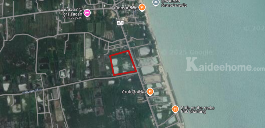 🔥 ขายที่ดินพร้อมกิจการบ่อกุ้ง และสิ่งปลูกสร้าง ขนาด 19 ไร่ 13 ตร.วา ใกล้ทะเล