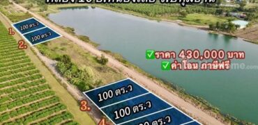 ที่สวยชิวล์วิวบึงน้ำ-100.วา-Sาคาเบาๆที่ดินคลอง 10 หนองเสือ ปทุมธานี. T.062-1574449