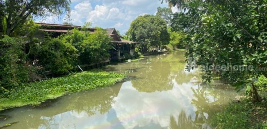 ขายที่ดิน อัมพวา สมุทรสงคราม 13 ไร่ 1 งาน 26 ตรว ติดริมคลอง มีถนนผ่านหน้าสวน โทร 082-9565999
