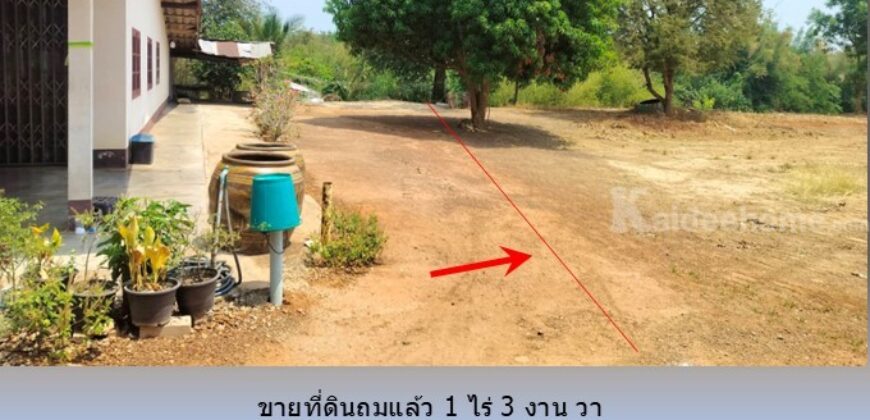 ขายที่ดินติดลำห้วย 1 ไร่ 3 งาน 65 วา ถ.3209 ต.กลอนโด ด่านมะขามเตี้ย กาญจนบุรี ใกล้ ตลาดนัดยางเกาะ สำหรับ ปลูกบ้าน รีสอร์ท โกดัง อื่นๆ