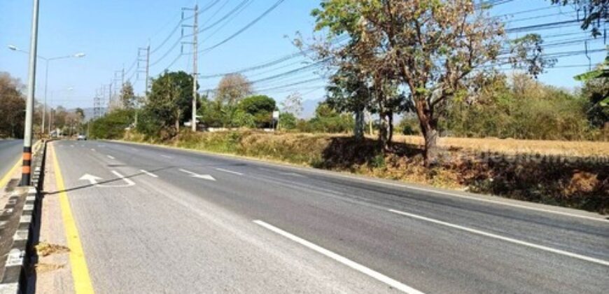 ที่ดินแปลงสวย ติดถนนเชียงใหม่-ฝาง ต.อินทขิล อ.แม่แตง เชียงใหม่