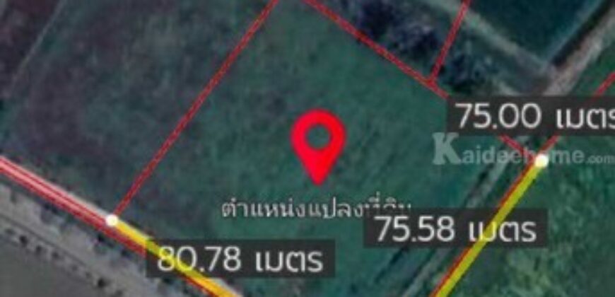 ขายที่ดิน เเบ่งเเปลงขาย ใกล้ตัวเมืองสุพรรณ น้ำไฟ พร้อม